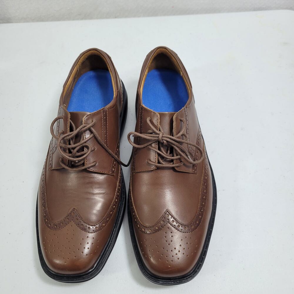 Dr Comfort Men's Brown Wing Tip Oxford Dress Shoes Size 9XW 21325-2736 - Picture 8 of 8